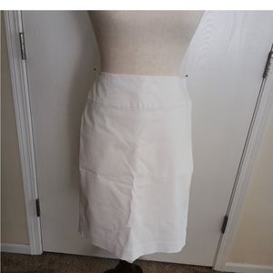 Banana Republic pencil skirt cotton slit white women’s size 10